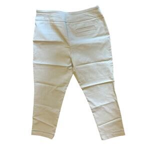 Bella & Rose Women Gray Casual Office Vacation Pants 1X Pull On Cuff Stretchy